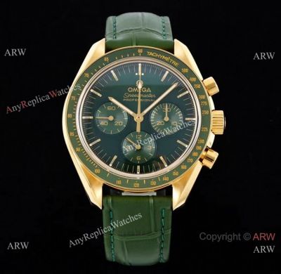 Omega Speedmaster Moonwatch Moonshine Gold & Green Cal.3861 Watch Super Clone